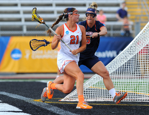 Kayla Treanor and Syracuse face Southern California in the NCAA quarterfinals on Saturday in the Carrier Dome. Treanor had her first game without a point this season in the second round on Sunday. 