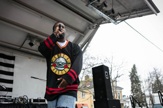 A$AP Ferg performs in Walnut Park during MayFest.