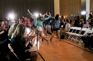 The fashion show ended with a flashmob performance of sorts by a  dance team.